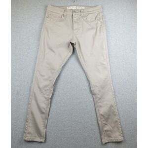 BAUHAUS Men Slim Fit Chino Pants Tan Size 32x32 Cotton Polyester Spandex